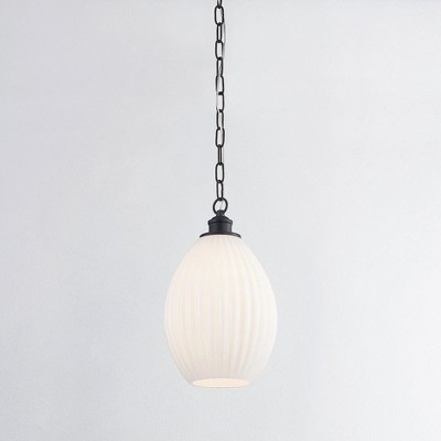 Hillary Small Old Bronze Glass Pendant Light