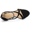 Allegra K Women's Zipper Ankle Strap Open Toe Heeled Sandals - 4 of 4