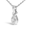 Haus of Brilliance Silver 1/10 Cttw Lab Grown Diamond Love Knot Solitaire Pendant Necklace - 3 of 4
