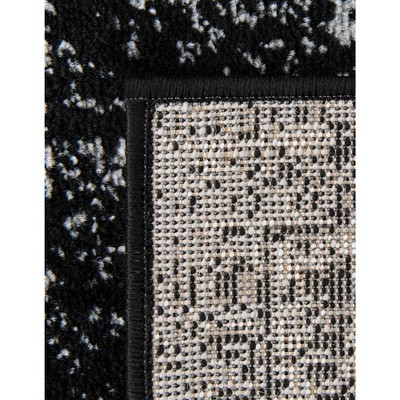 Casino Sofia 9' x 12' Black Rectangular Indoor Area Rug