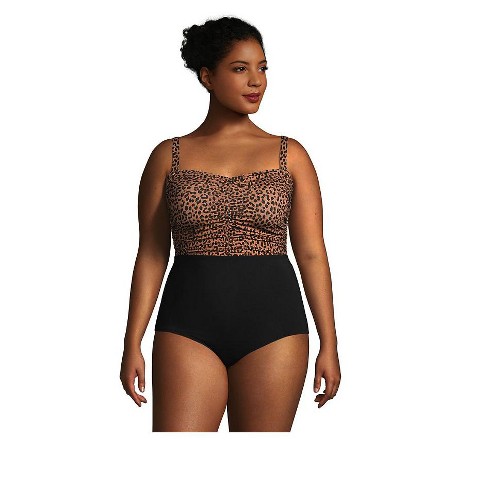 plus size leopard one piece swimsuit