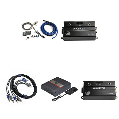 Kicker LX500.4 , (2) KISL, Amp Install Kit , 4-Channel Amplifier - 4x125 Watts Full Range Class-D Amp (51LX5004)