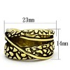 Slickblue Women’s IP Gold Stainless Steel Ring with No Stone, Animal Print Design, Size 5-10 - 2 of 4