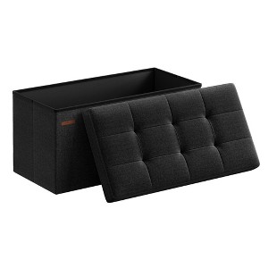 SONGMICS 30" Storage Ottoman Bench Ottoman with Storage Footstool Hold up to 660 lb for Bedroom Living Room - 1 of 4