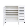 NicBex 5-Tier Shoe Cabinet with Louvered Doors,Freestanding Shoe Organizer with Adjustable Shelves for Hallway,Entryway - 4 of 4
