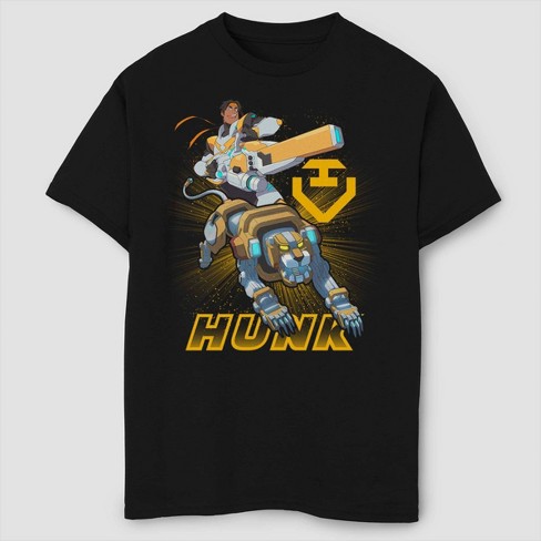 Boys Voltron Legendary Defender Hunk T Shirt Black - short sleeve minion t shirt roblox