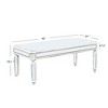 LIVAREEmlen Modern Mirrored Coffee Table, Vintage Carved Elements, Rectangle Glass Tea Table for Living Room and Office - 2 of 4