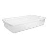 41 Quart Clear Plastic Storage Container with Snap-On Lid, White 4Pack - 3 of 3