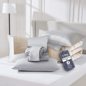 Nestl 9 Piece Reversible Comforter Set, Bed in a Bag, All in one Bed Set with Down Alternative Pillows - 1 of 4