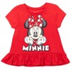 Disney Minnie Mouse Princess Frozen Little Mermaid T-Shirt Leggings and Scrunchie 3 Piece Outfit Set Infant to Big Kid - 2 of 4