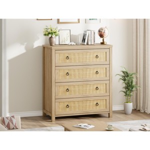 3 Dresser for Bedroom, 29" Tall Dresser, Modern Tall Drawer Dresser with Storage, Wooden Closet Dressers Chest of Drawers, White - 1 of 4