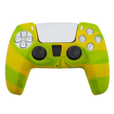 Insten Silicone Skin Cover for Sony PlayStation PS5 Controller, Protective Case, Camouflage Green Yellow