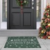Christmas Doormat for Front Door, Non-Slip Indoor/Outdoor Mat with Green Holiday Design for Entrance - 3 of 4