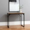 HomeRoots 32" Brown and Black Wood and Metal H-Shape Computer Desk - 2 of 4