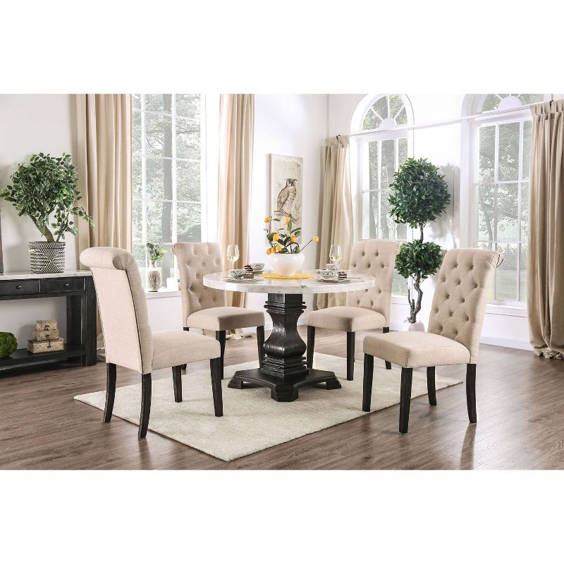 Buckley Round Dining Table White/Black - HOMES: Inside + Out, 5 of 14
