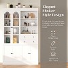 GDFStudio Stella 47.2" Freestanding Tall Buffet with 4 Drawers and Door Shelves - 4 of 4