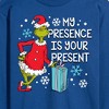 Men's - Dr. Seuss - The Grinch My Presence In Your Present Long Sleeve Graphic T-Shirt - 2 of 4