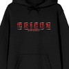 Trigun Kanji Logo Long Sleeve Black Adult Hooded Sweatshirt - 2 of 3
