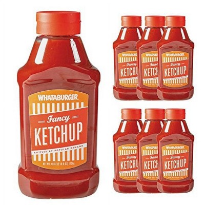 Whataburger Texas Size Fancy Ketchup, 40oz Bottle (Pack of 7)