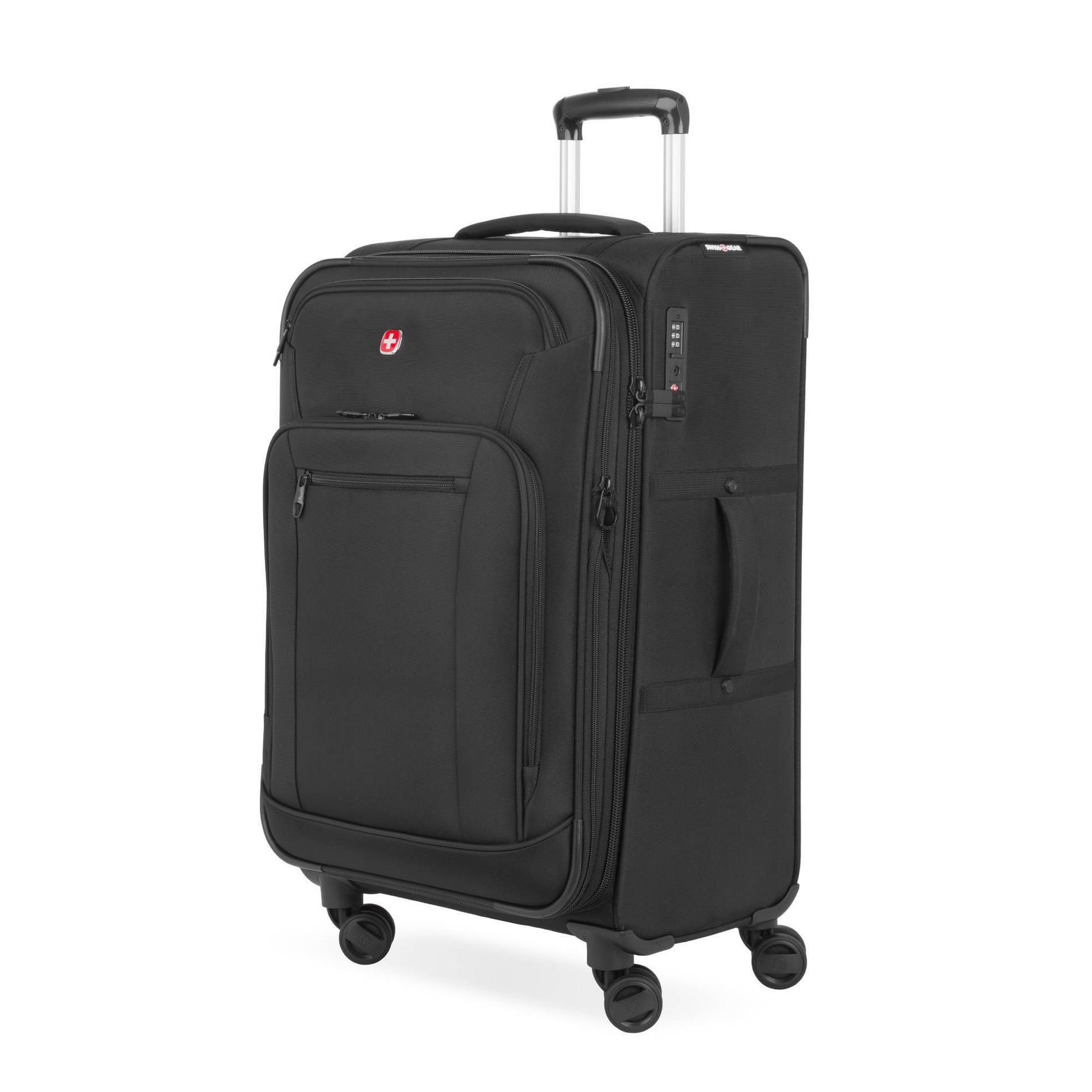 SWISSGEAR Zurich Softside Medium Checked Suitcase - Black