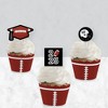 Big Dot of Happiness Grad Football - Cupcake Decoration - 2025 Graduation Party Cupcake Wrappers and Treat Picks Kit - Set of 24 - 3 of 4