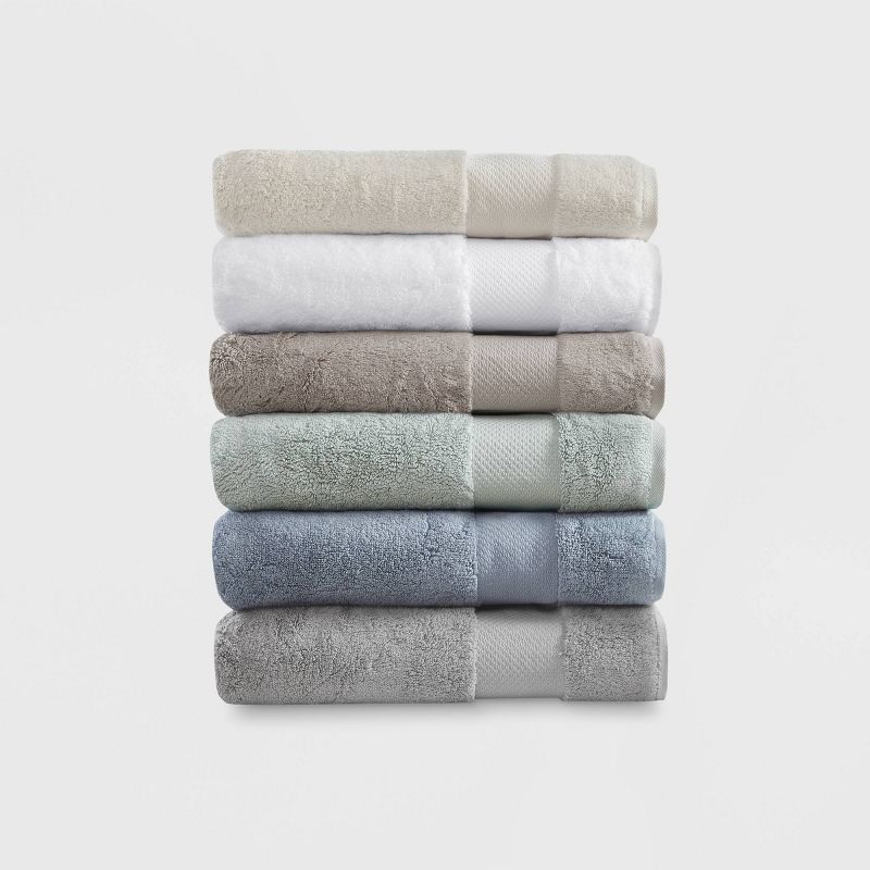 Turkish 100% Cotton 6pc Absorbent Ultra Soft Bath Towel Set, 3 of 8