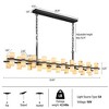 54" Rectangle Kitchen Island Alabaster Chandelier - 3 of 4