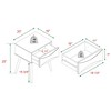 NicBex Nightstand with Drawers,1pc Side Table with Wood Frame,bedside Table for Bedroom,Living Room,Brown/Black/White/Gray - 3 of 4