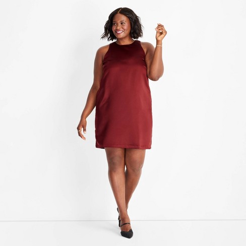 Plus size red shift dress best sale