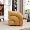 SEYNAR Modern Glam Velvet 360 Degree Swivel Accent Armchair with Tufted Back - 3 of 4