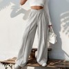 Women's High - Waisted Wide Leg Sweatpants - Loose Fit Casual Trousers with Elastic Waist - 3 of 4