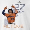 MLBPA Men's Altuve Pw Licensed Mlb Jose Altuve Houston Astros Mlb Baseball Astros Houston 27 Long Sleeve Graphic Cotton Pullover Sweatshirt - White 2X - 2 of 4