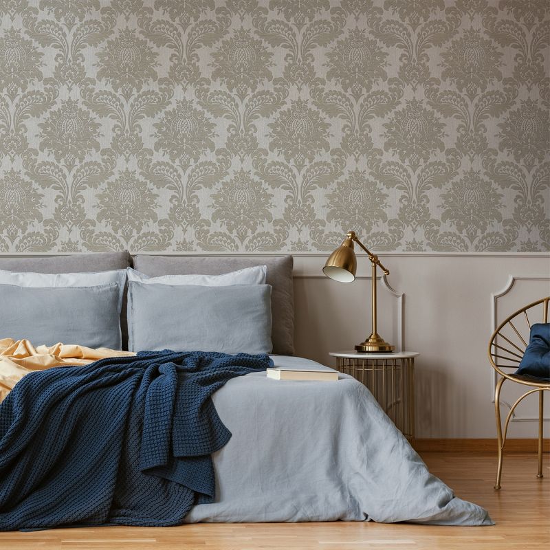 Archive Damask Grey Wallpaper, 2 of 5