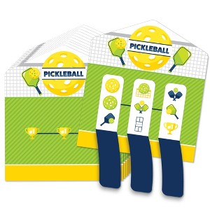 Big Dot of Happiness Let’s Rally - Pickleball - Birthday or Retirement Party Game Pickle Cards - Pull Tabs 3-in-a-Row - Set of 12 - 1 of 4