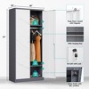 Mlezan 72" Metal Wardrobe Cabinet: Lockable, 36" x 18", Storage for Home, Gym, School, or Office. Ideal for Clothing and Equipment Organization. - 2 of 4