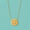 Ross-Simons 14kt Yellow Gold Sunflower Necklace Size 18 - 3 of 4