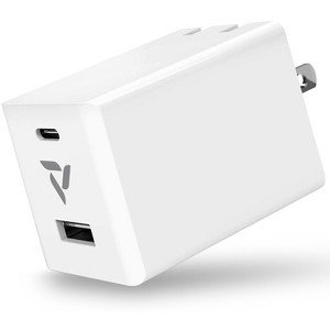 Vena 48W Dual Port USB C + USB-A Wall Charger, (GaN Tech) PD 3.0 Fast Charging Travel Charger For MacBook Air iPad Pro iPhone Galaxy Google Pixel - 1 of 4