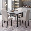 5-Piece Dining Set with Rectangle Table and 4 Thicken Cushion Chairs - 2 of 4