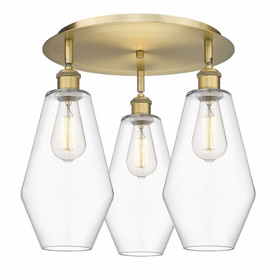 Cindyrella - 3 Light Flush Mount In Industrial Style-14.5 Inches Tall and 18.75 Inches Wide
