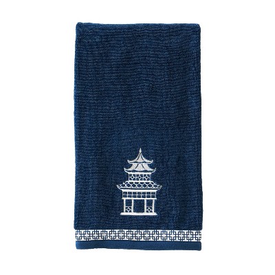 Vern Yip Chinoiserie Bath Towel Navy - SKL Home