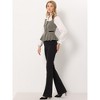 Allegra K Women's Vintage Peplum Hem Button Racerback Dressy Waistcoat Vest - 2 of 4