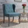 NicBex Linen Accent Chair,Upholstered Living Room Chairs with Button Tufted Backrest,Modern Armless Chair,Accent Chairs for Living Room - 2 of 4