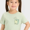 Toddler Girls' Apple Juice Graphic T-Shirt - Cat & Jack™ Sage Green - 2 of 4