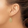 Black Bow Jewelry 20mm Greek Key Dangle Earrings in 14k Yellow Gold & White Rhodium - 3 of 4