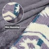 Fuzzy Soft Throw Blanket, Cozy Fluffy Fleece Blanket for Couch Bed, Home Decor Blanket Throw, 50x60 Inches - Catalonia - 3 of 4