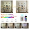 64.88"H Tempered Glass Display Cabinet with Bluetooth LED Light, Lockable Door & Casters for Living Room, Bedroom - 4 of 4
