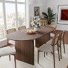 SpassWay 30"H Oval Wood Dining Table Kitchen Table Conference Table with Double Pedestal - 2 of 4