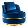 NicBex 360 Degree Swivel Accent Chair,Velvet Barrel Chair with Seat Cushion,Accent Chairs for Living Room,Bedroom,Office,Apartment - 2 of 4