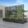 PexFix Outdoor Metal Trellis with Planter Box in Web Pattern - 2 of 4