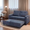 NicBex Convertible Sleeper Chair,3-in-1 Folding Sofa Bed,Modern Couches with  3 USB port and 2 Side Pockets for Living Room,Blue/Brown/Gray/Beige - 3 of 4